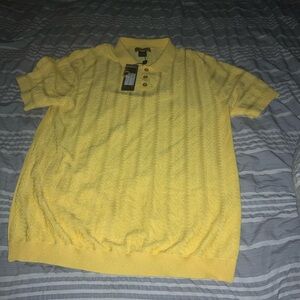 Prestige Original Mens Textured Knit Short Sleeve Polo Shirt. NWT. SZ. 4XL.